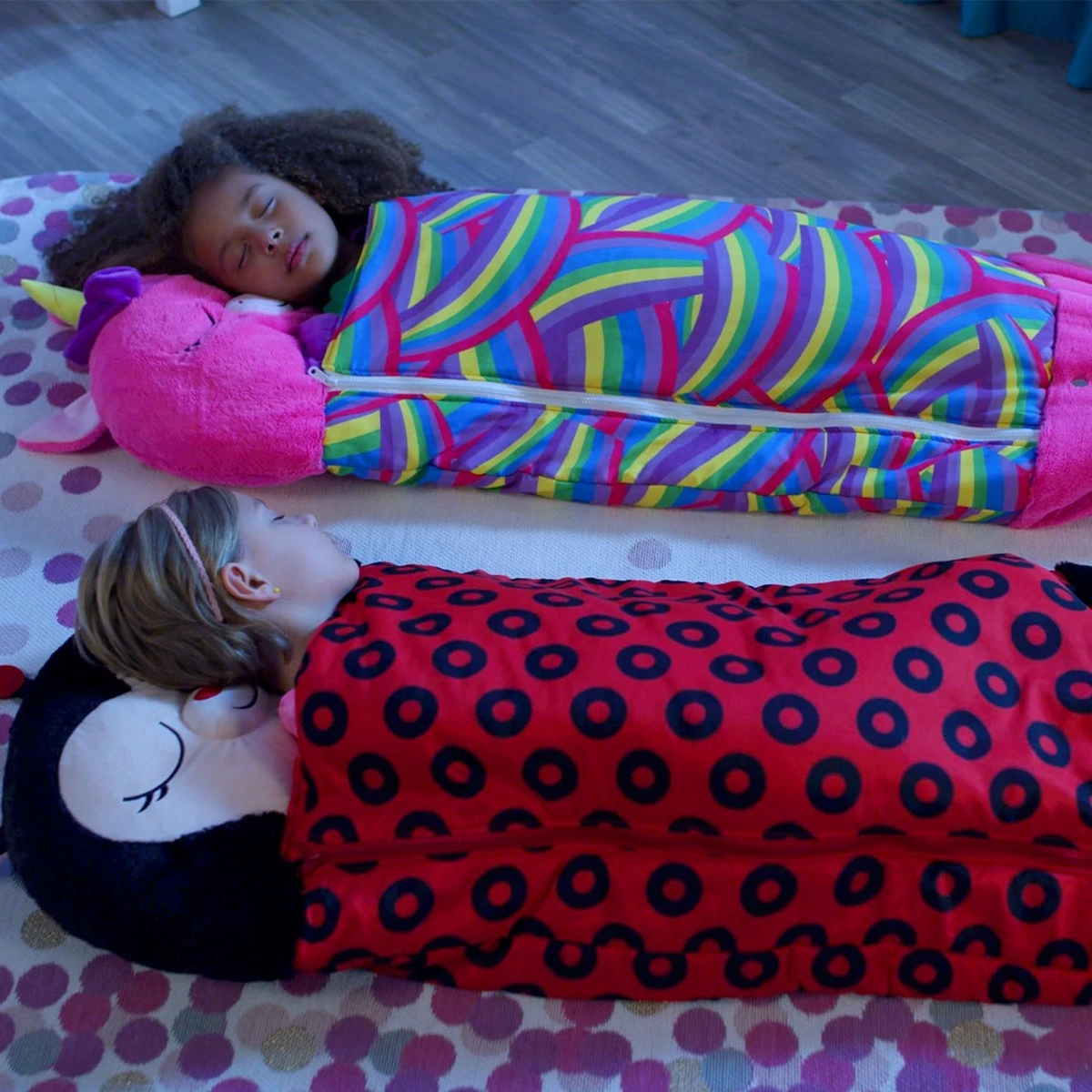 Mediashop Happy Nappers Kinderslaapzak - 2-in-1 Zachte Knuffel En Zomerslaapzak - Roze Eenhoorn Motief Voor Kinderen Van 3 Tot 6 Jaar - Afbeelding 5