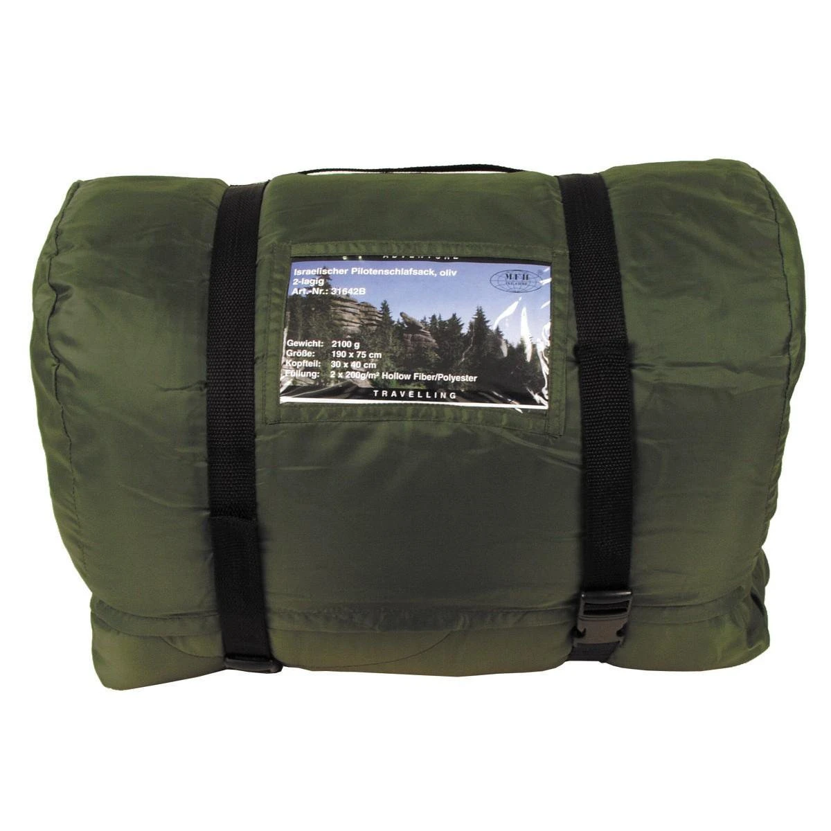 MFH - Pilotenslaapzak Olijf/legergroen 2-laags - Afbeelding 2