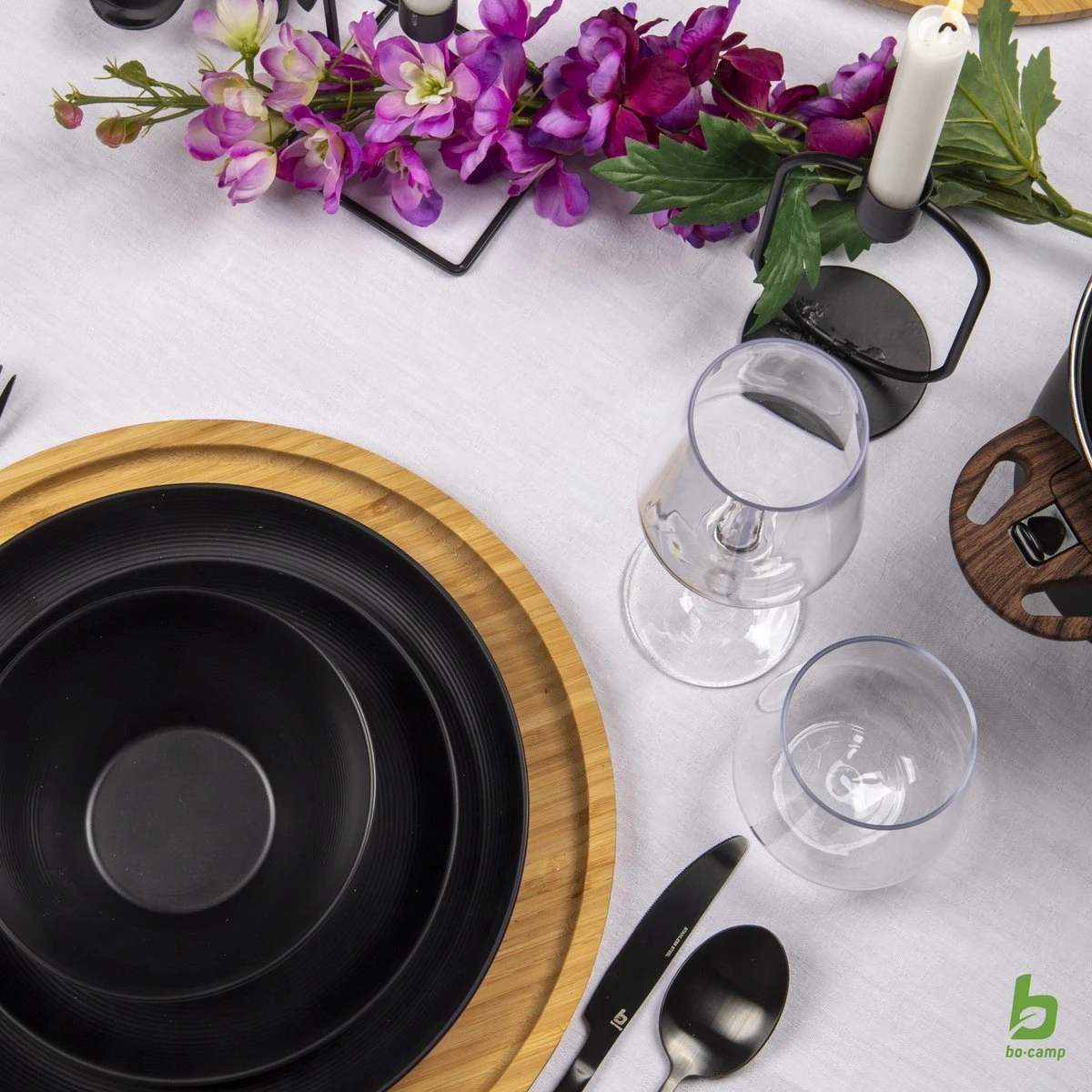 Bo-Camp Industrial - Bestekset - Ballona - 16-delig 4-Persoons - Zwart - Afbeelding 4