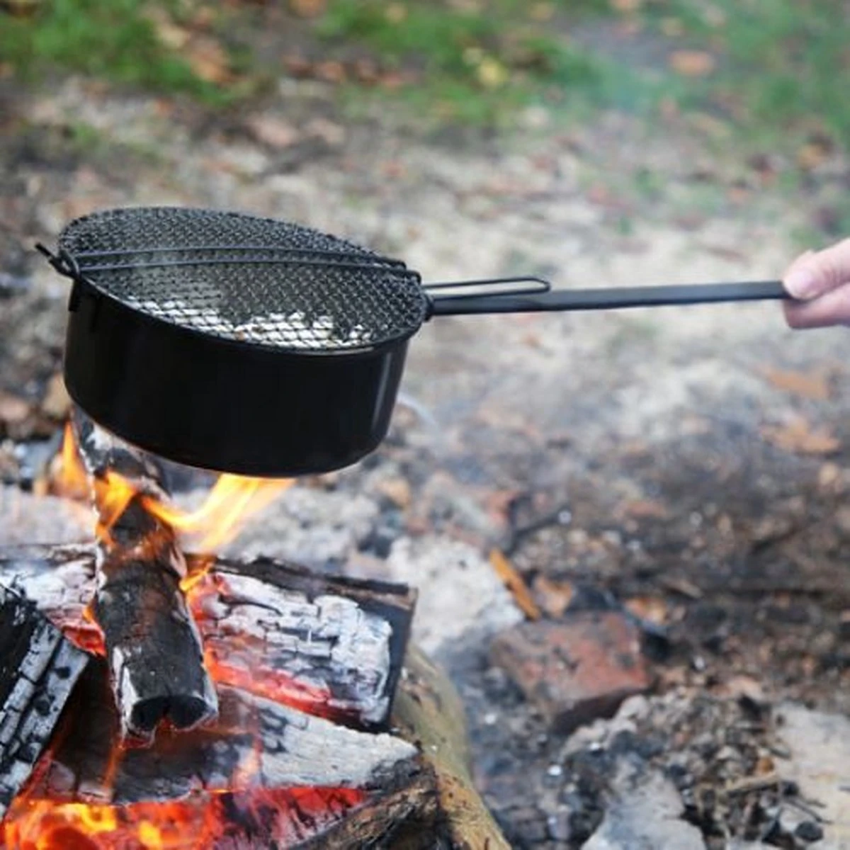 3BMT Popcorn Pan Voor Kampvuur - Met Popcorn Mais - Ook Voor BBQ - Afbeelding 9