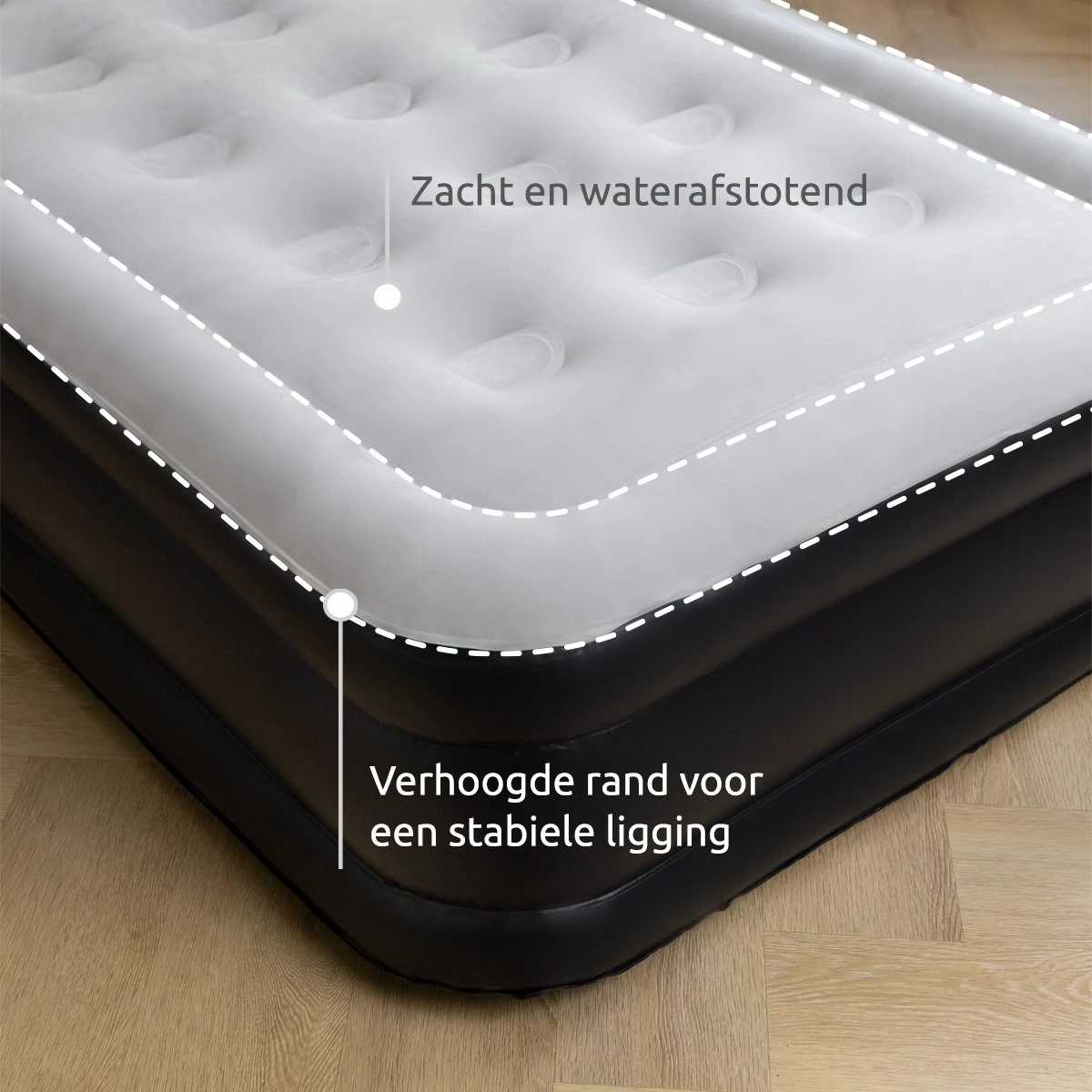 BluMill Eenpersoons Luchtbed - Met Ingebouwde Pomp - Luchtbed Zelfopblazend - Incl. Draagtas - 191x99x36 Cm - Afbeelding 3