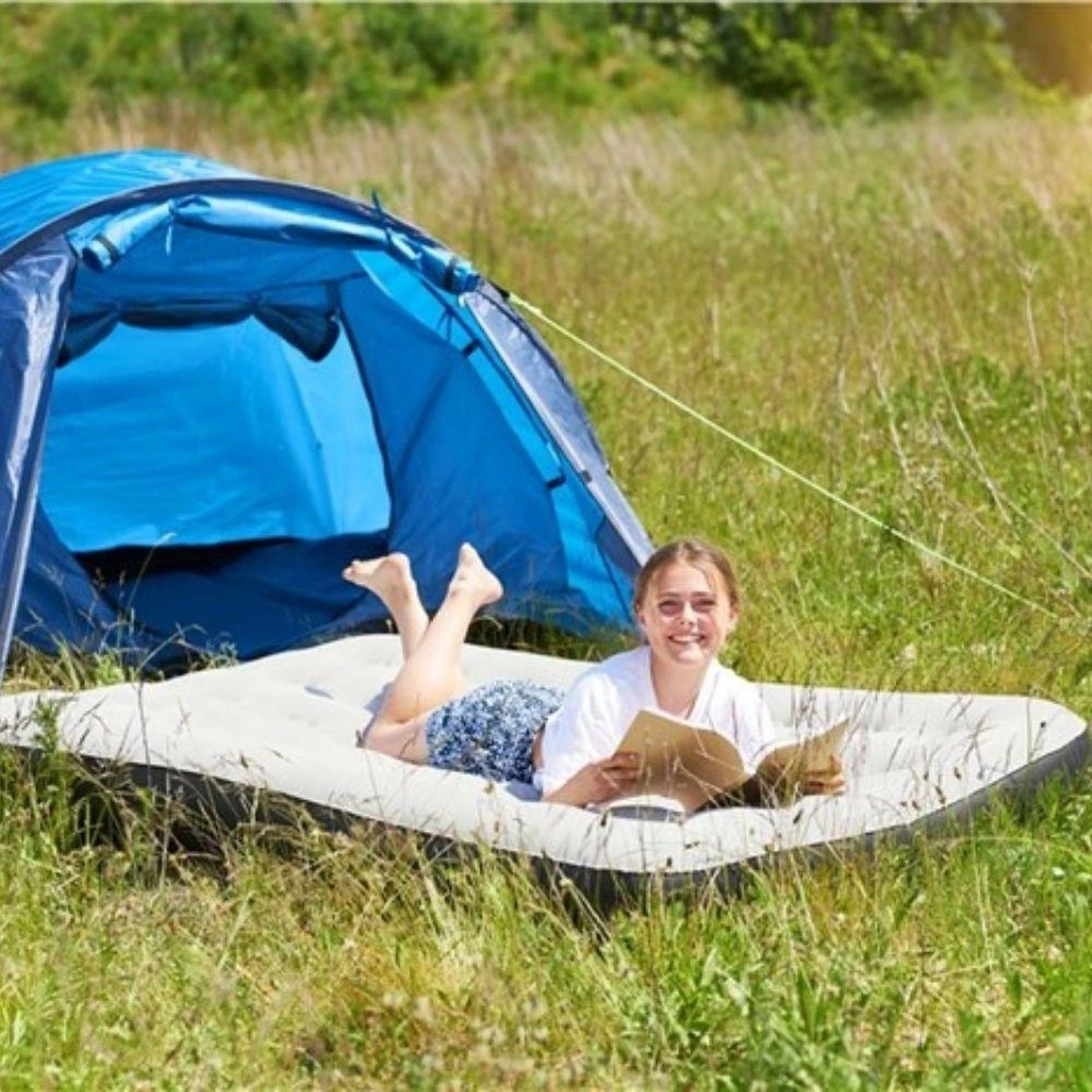 Orange85 Luchtbed - Tweepersoons - Met Reparatieset - Zwart - Grijs - Afbeelding 5