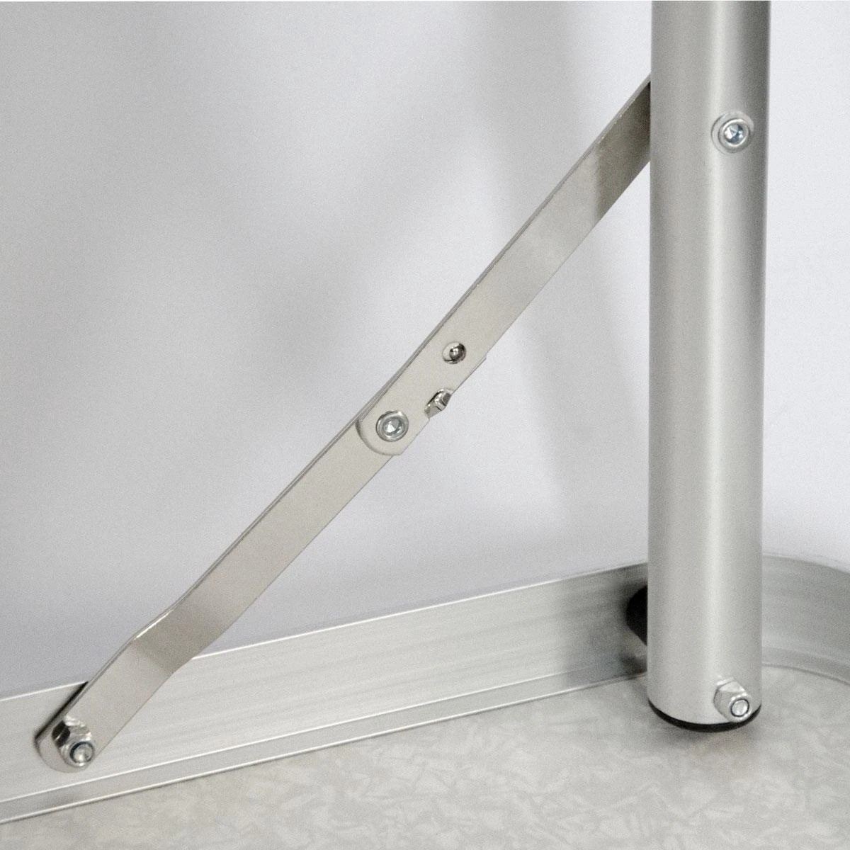 Aluminium Kampeertafel 120x60cm - Campingtafel Inklapbaar - 3-voudig Verstelbare Vouwtafel Antraciet - Afbeelding 8