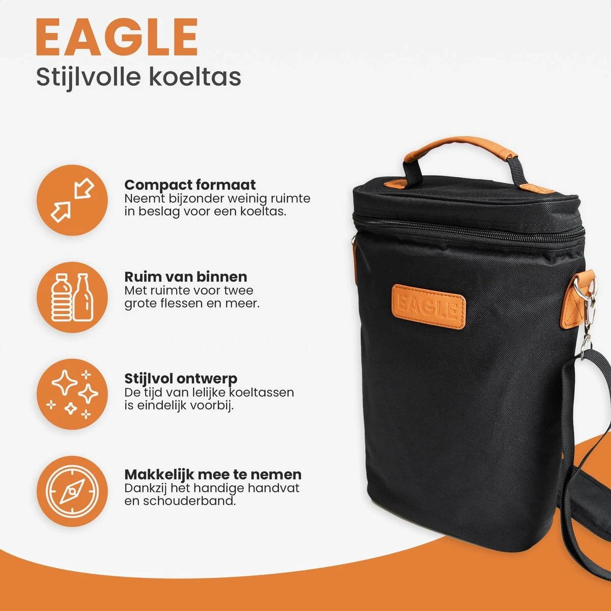 Eagle Koeltas - Compacte Koeltas - Stoffen Tas - Strandtas - Mini Koelbox - Afbeelding 2