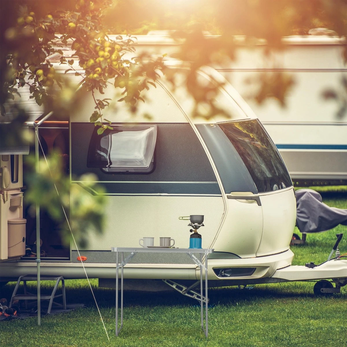 Relaxdays Campingtafel Inklapbaar - Aluminium Klaptafel - Vouwtafel Camping - Koffermodel - Afbeelding 5