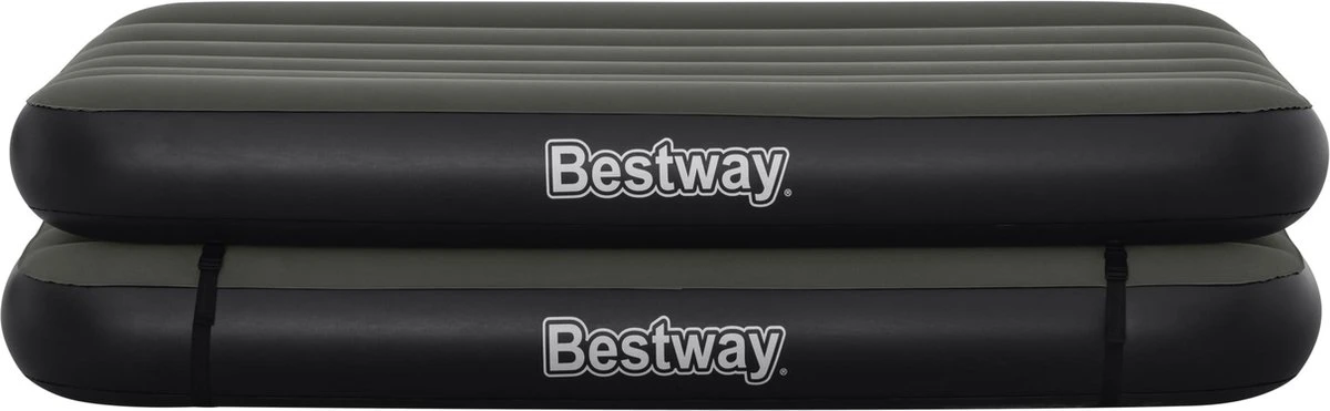 Bestway 3-in-1 Luchtbed - Connect - Zwart - 188x99cm - PVC/Polyester - Single, Double Single En Twin Opblaasbed - Tritech Materiaal - I-Beam Constructie - Afbeelding 19