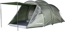 Capture Outdoor, 3-Man XXL Tent "Seikan XTR-3", Voor 3 XXL Personen, 215x400x155cm, DeLuxe Tent En Canvas, "Airflow System", …