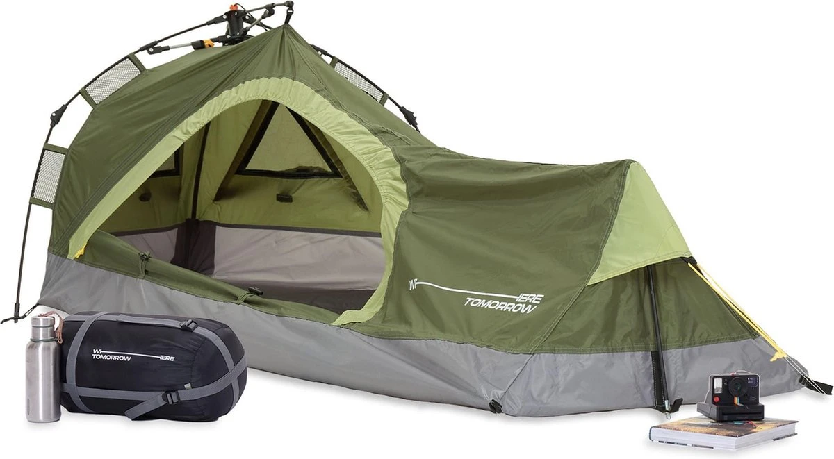 Where Tomorrow Solo Tent 225X100X57 Cm - Groen - 1 Persoons - Afbeelding 4