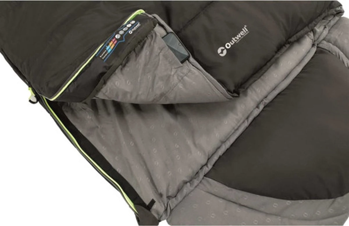 Outwell Slaapzak Contour Rits Links Zwart - Afbeelding 12