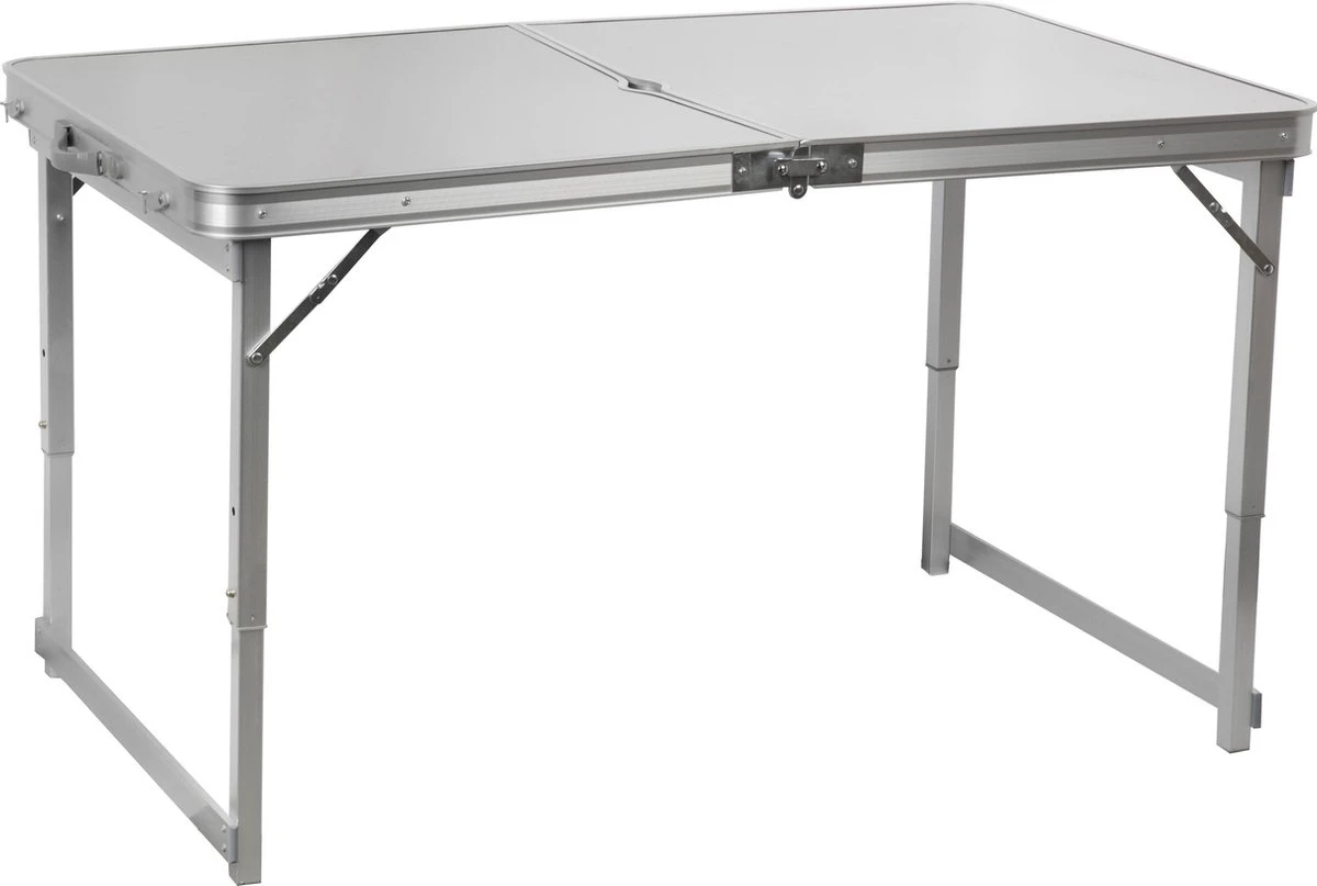 Capture Outdoor, "Camp6 AL-120L" Luxe Inklapbare Stabiele Kampeertafel, Voor 6 Personen, Aluminium, 70x120cm, Aluminium Vierkante Poten, In De Hoogte Regelbaar, Inklapbaar In Een Draagbare Koffer Formaat, Met Steun Voor Parasol, …