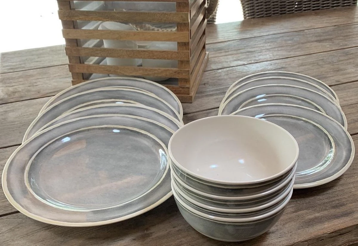 RJRQuality Camping Servies - 12 Delig – 100% Melamine Servies Set – Campingservies – Melamine Borden - Afbeelding 8