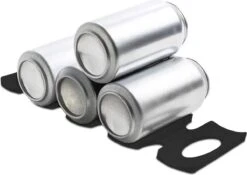 Kwmobile 1x Opvouwbare Houder Voor Flessen En Blikjes - Voor Koelkast En Voorraadkast - Siliconen Flessenhouder In Zwart - 31 X 9,5 X 1 Cm