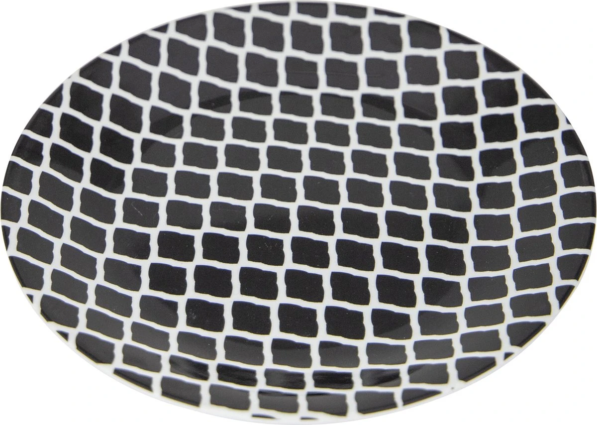 Bo-Camp Servies - Mix & Match - 16 Delig - Zwart/Wit - Afbeelding 3