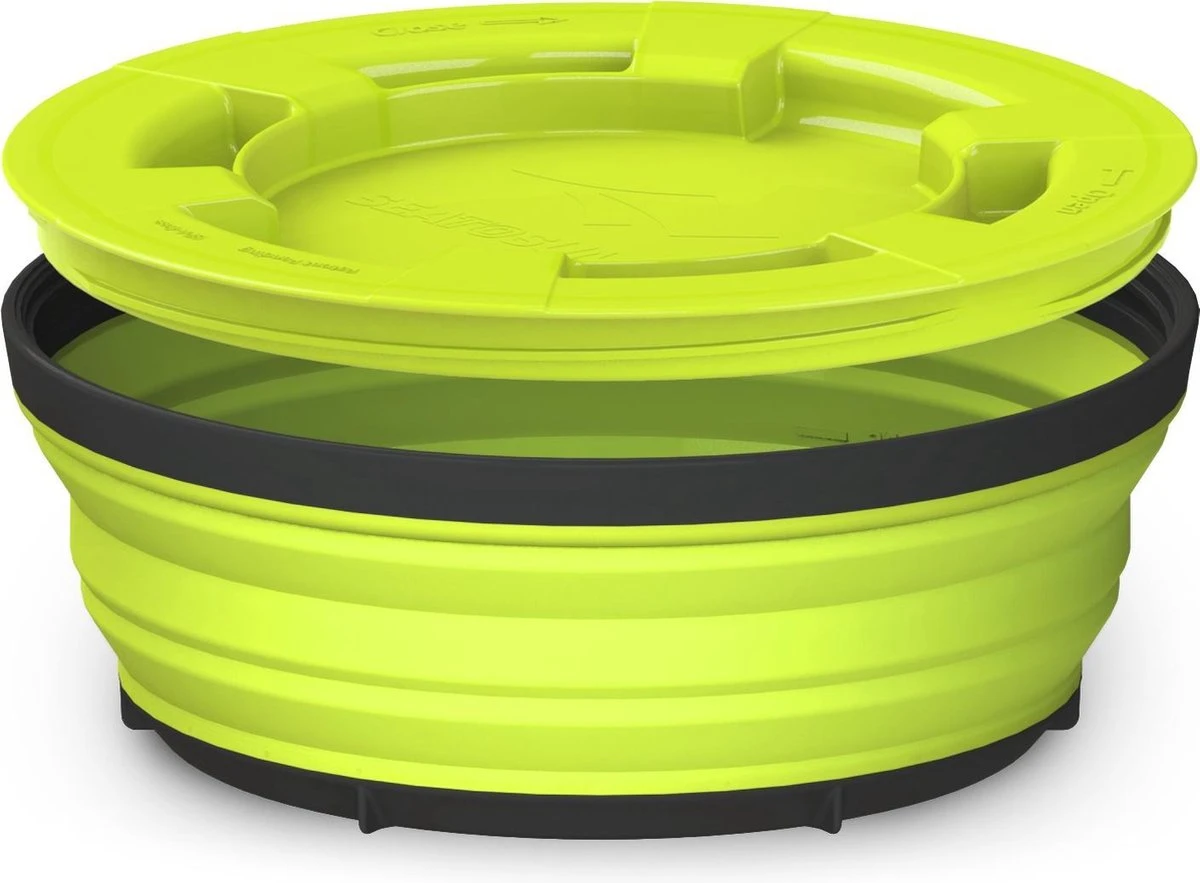 Sea To Summit X-Seal & Go Campingservies Inklapbaar - Schaal - Large - Lime