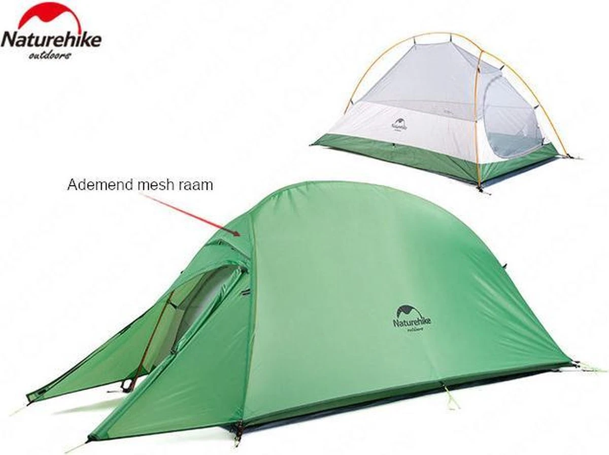 Cloud Up 1 Upgraded - Naturehike® - 1 Persoons Tent - Lichtgewicht Tent - Incl. Grondzeil - 210T 3000mm - Outdoor - Waterdicht - Hiking & Wandelen - Afbeelding 5