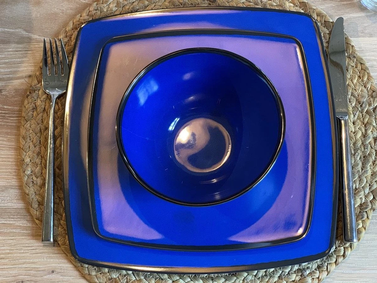 Camping Servies - 12 Delig – 100% Melamine Servies Set – Campingservies – Melamine Servies - Blue Ocean - Afbeelding 4