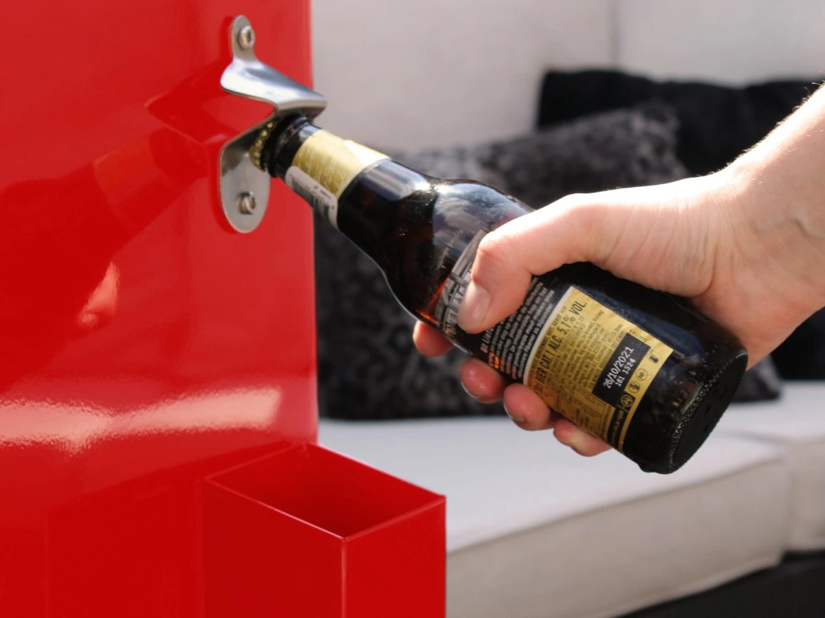 AXI Retro Cooler Rood - Koeler Met Wielen - 76L Inhoud - Koelbox Met Aftapkraan - Afbeelding 12