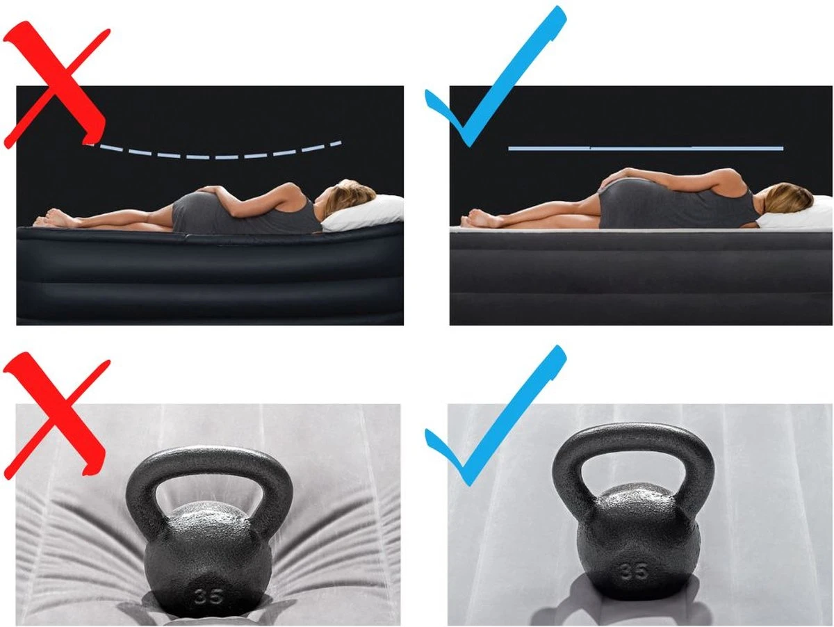 Intex Prime Comfort - Luchtbed - 2-Persoons - 152x203x51 Cm (BxLxH) - Grijs - Met Ingebouwde Motorpomp - Afbeelding 3