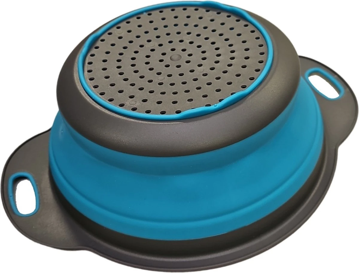 Merkloos Inklapbare Vergiet - Opvouwbaar - Groot - Blauw - Siliconen - Afbeelding 3