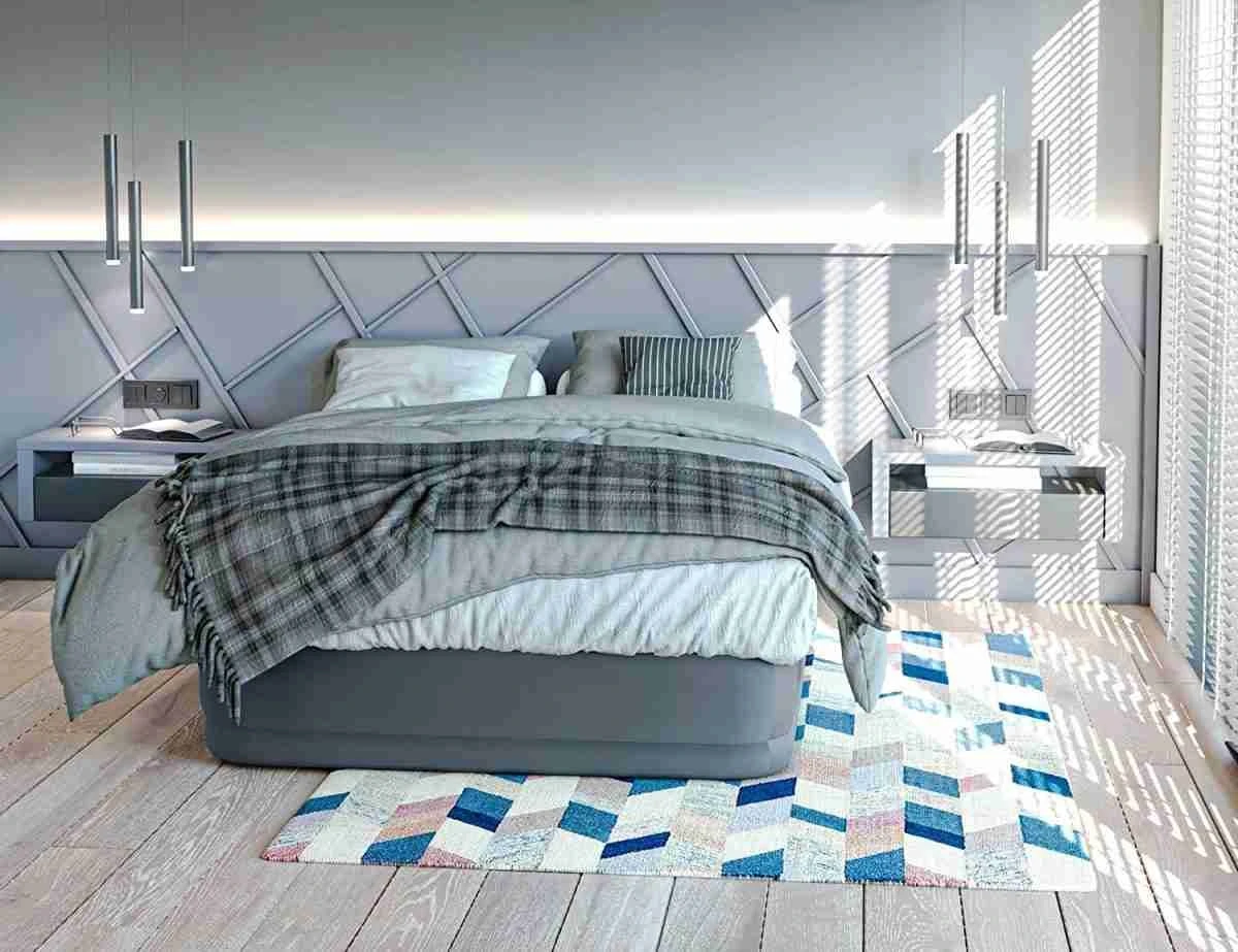 Merkloos Avenli 88030 Hoog Verhoogd Gevlokt Luchtbed | Queensize | Ingebouwde Pompen | Snelle En Gemakkelijke Inflatie - Afbeelding 2