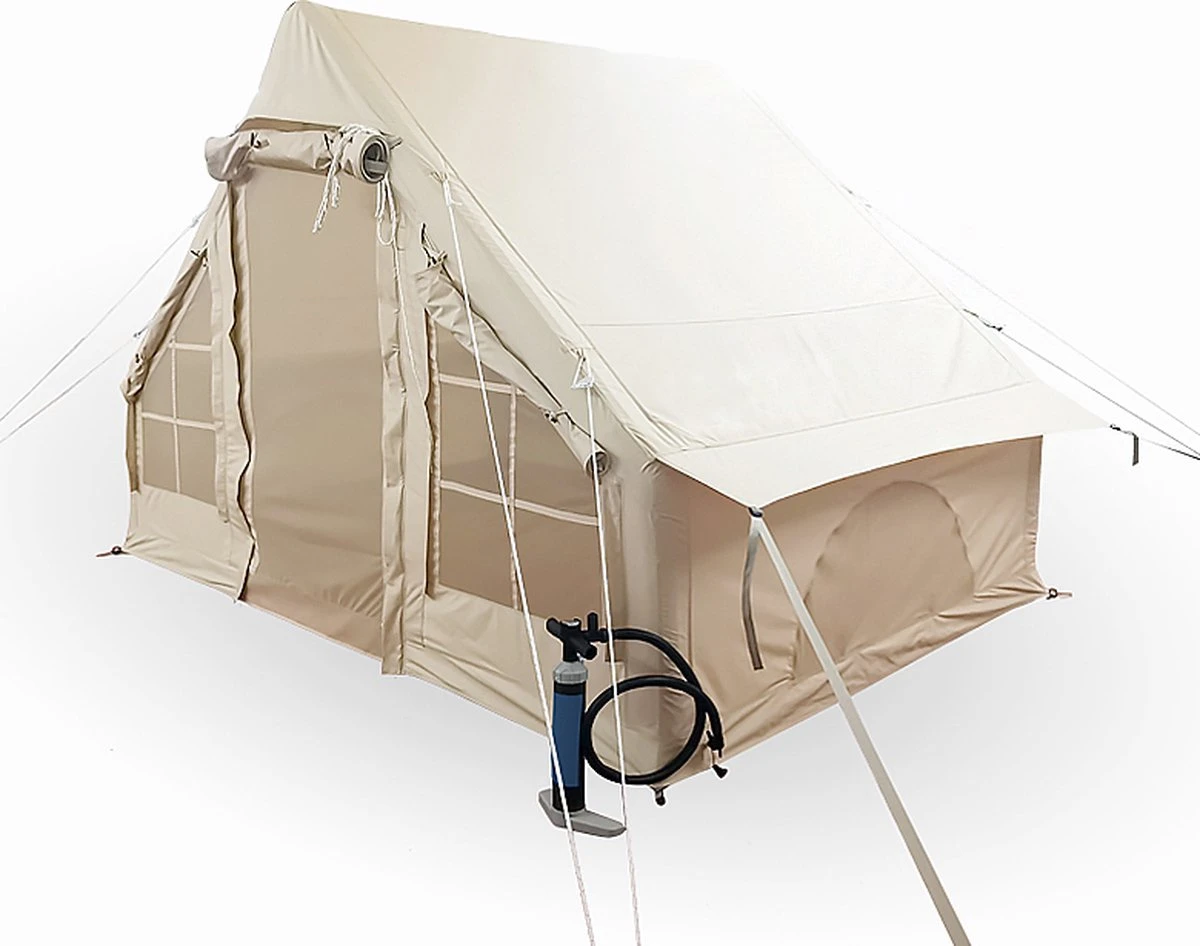 Opblaasbare Vier Persoons Tent Beige 300x200x210 Cm - Afbeelding 7
