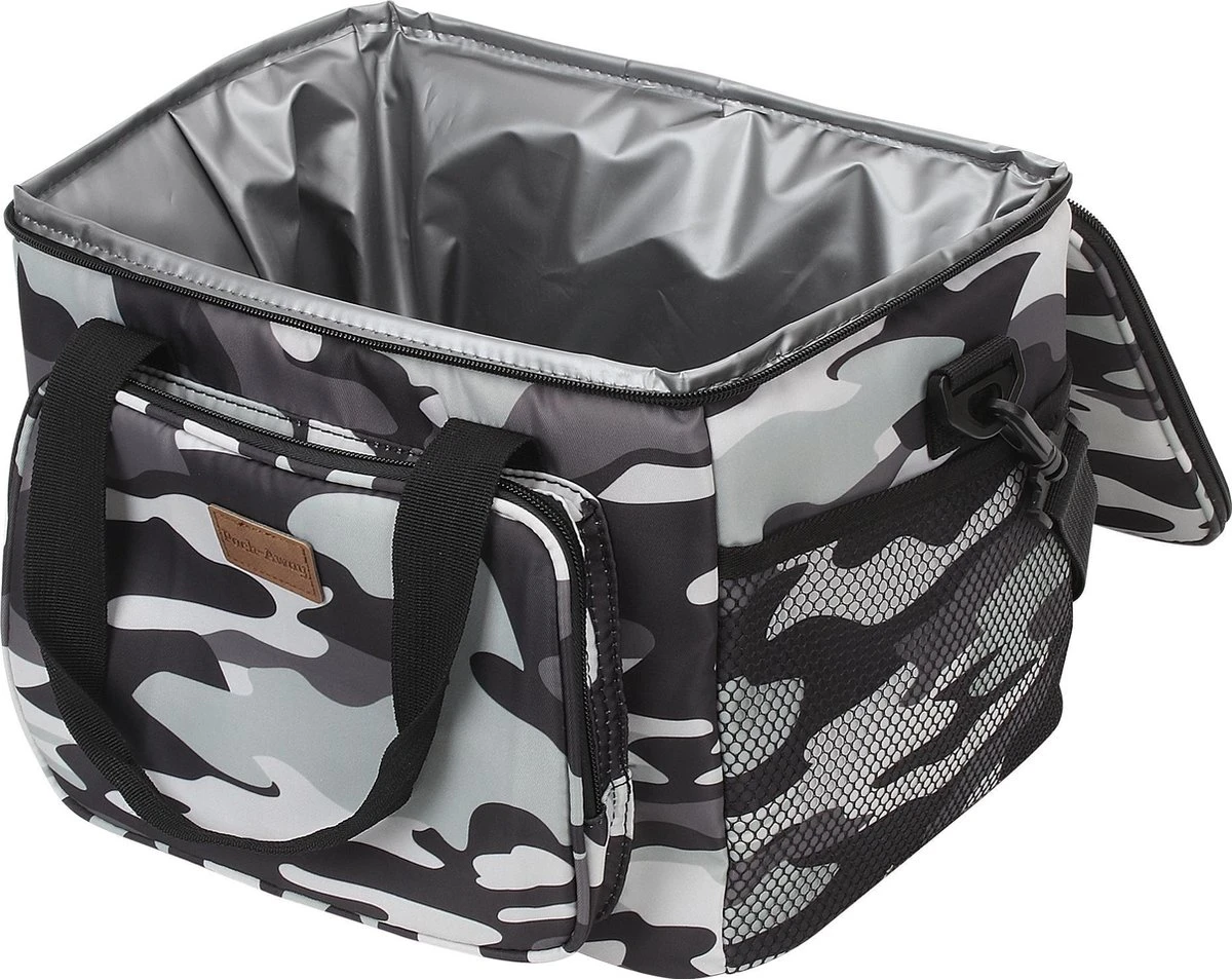Packaway 4 Laags Geïsoleerde Koeltas - Lunchtas 15 Liter - Camouflage Grijs - Afbeelding 2