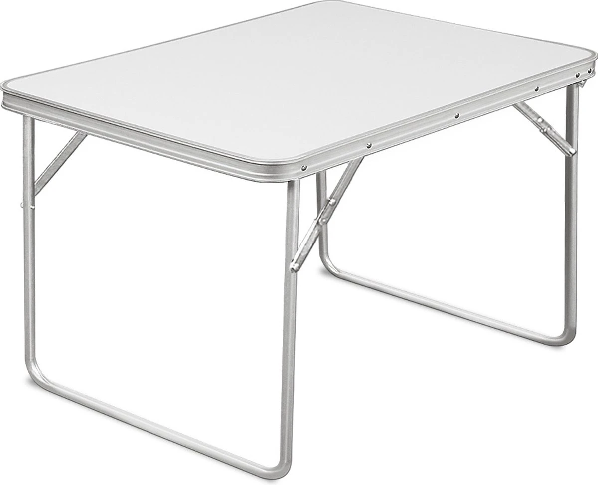 Merkloos Aluminium Inklapbare Tuintafel - Campingtafel - 80x60x68 Cm