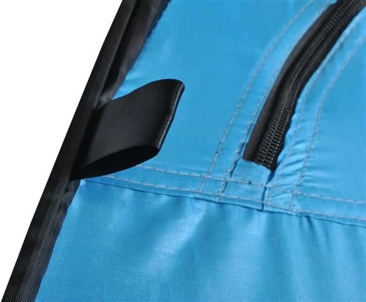 Merkloos 4 In 1 Pop-up Douchetent Voor Omkleden, Douchen, Toilet En Opslag - 1 Persoons Tent - Camping Douche En Omkleedtent - Inclusief Haringen En Draagtas - 190 X 110 X 110 Cm Blauw - Afbeelding 10