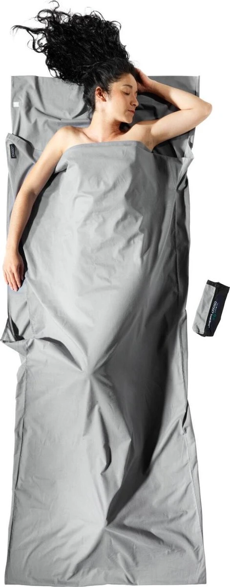 Cocoon Travelsheet InsectShield 100% Katoen - Safari Grey - Afbeelding 3