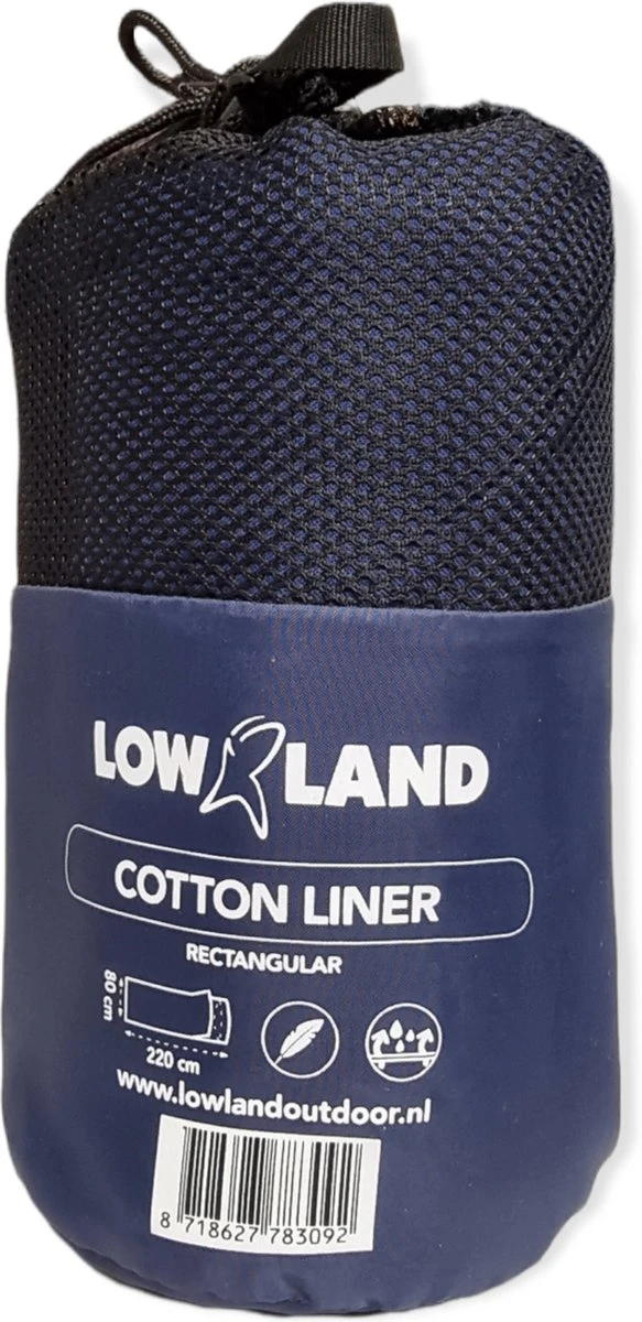 LOWLAND OUTDOOR® LAKENZAK - 100% KATOEN - RECHT MODEL - 220X80 CM - 350GR - Afbeelding 4