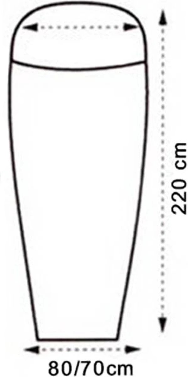 LOWLAND OUTDOOR® LAKENZAK - SUPERLITE - MUMMY MODEL - 220X80/70 CM - 280GR - Afbeelding 3
