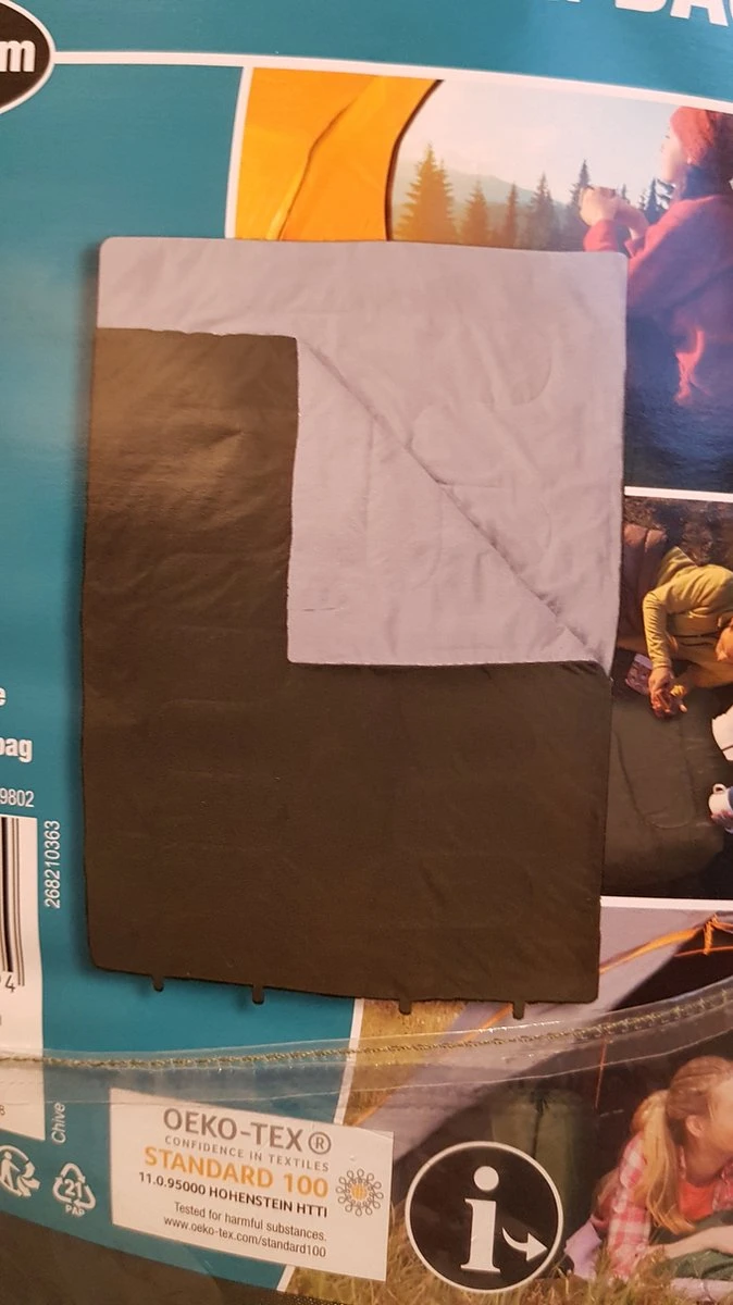 Froyak - 2-persoons Slaapzak XXL Groen 225 X 150 Cm - 2 Persoons Slaapzak Envelop Model Extra Large - Afbeelding 3