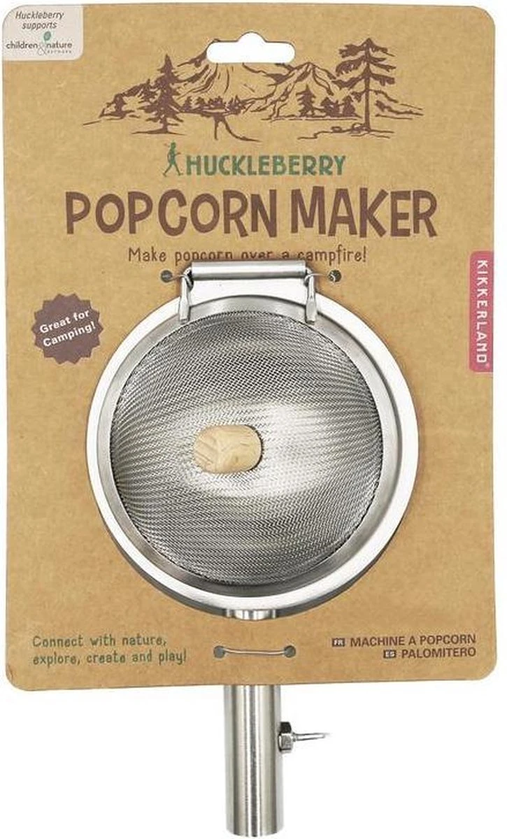 Kikkerland Huckleberry Popcorn Maker - Maak Je Eigen Popcorn - Popcornpan - Kampvuur - Buitenspeelgoed - Buitenspelen - Kamperen - Afbeelding 6
