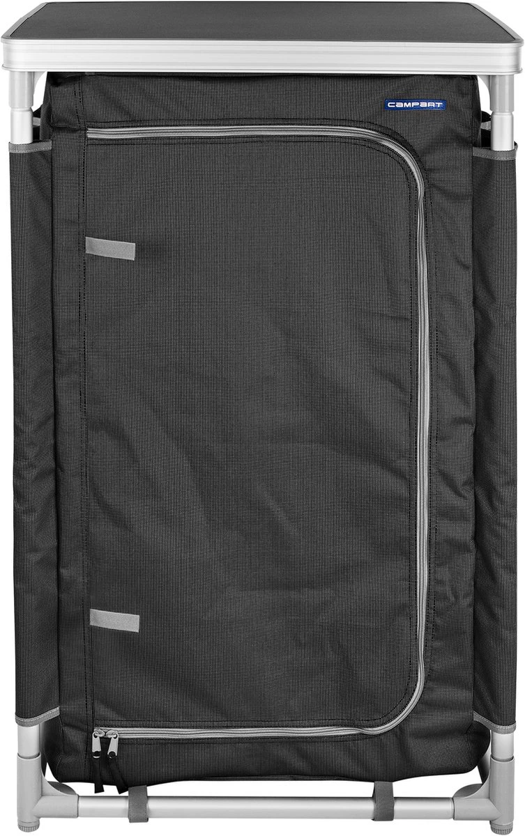 Campart Campingkast CU-0719 – Opvouwbaar En Verstelbaar - 4 Verstelbare Poten - 3 Lagen - Aluminium Frame - Grijs - Afbeelding 11