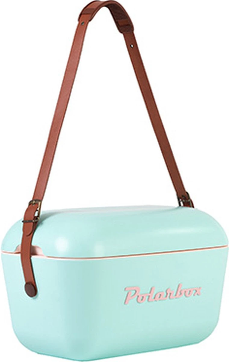 Merkloos Polarbox - Koelbox - Met Schouderband - Pastelgroen - 12 Liter - 40x26x(H)23cm - Afbeelding 3