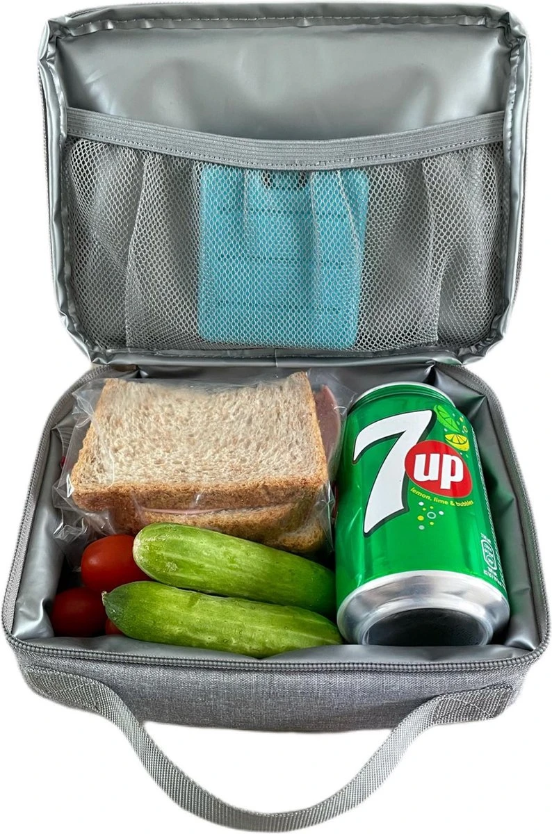 Brisby 4 Laags Geïsoleerde Koeltas - Lunchtas 1.5 Liter - Lichtgrijs - Afbeelding 5