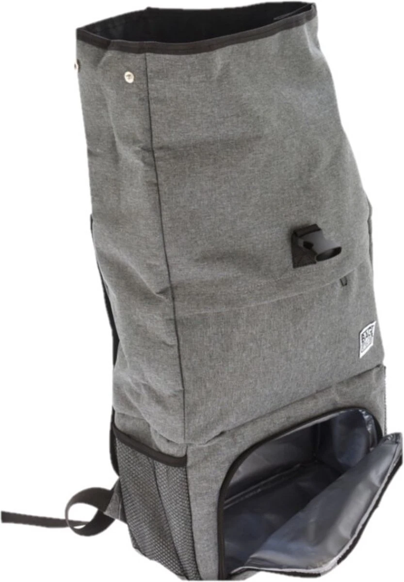 Merkloos Rugtas/rugzak Grijs - 30 X 12 X 60 Cm - 20 Liter - Met Koel Voorvakje - Koelrugzak - Afbeelding 3