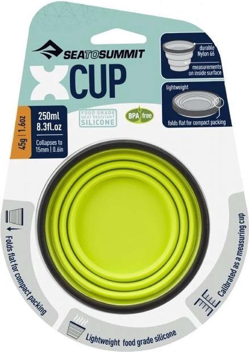 Sea To Summit X-Cup - Campingservies Inklapbaar - Beker - Lime - 95mm - Afbeelding 3