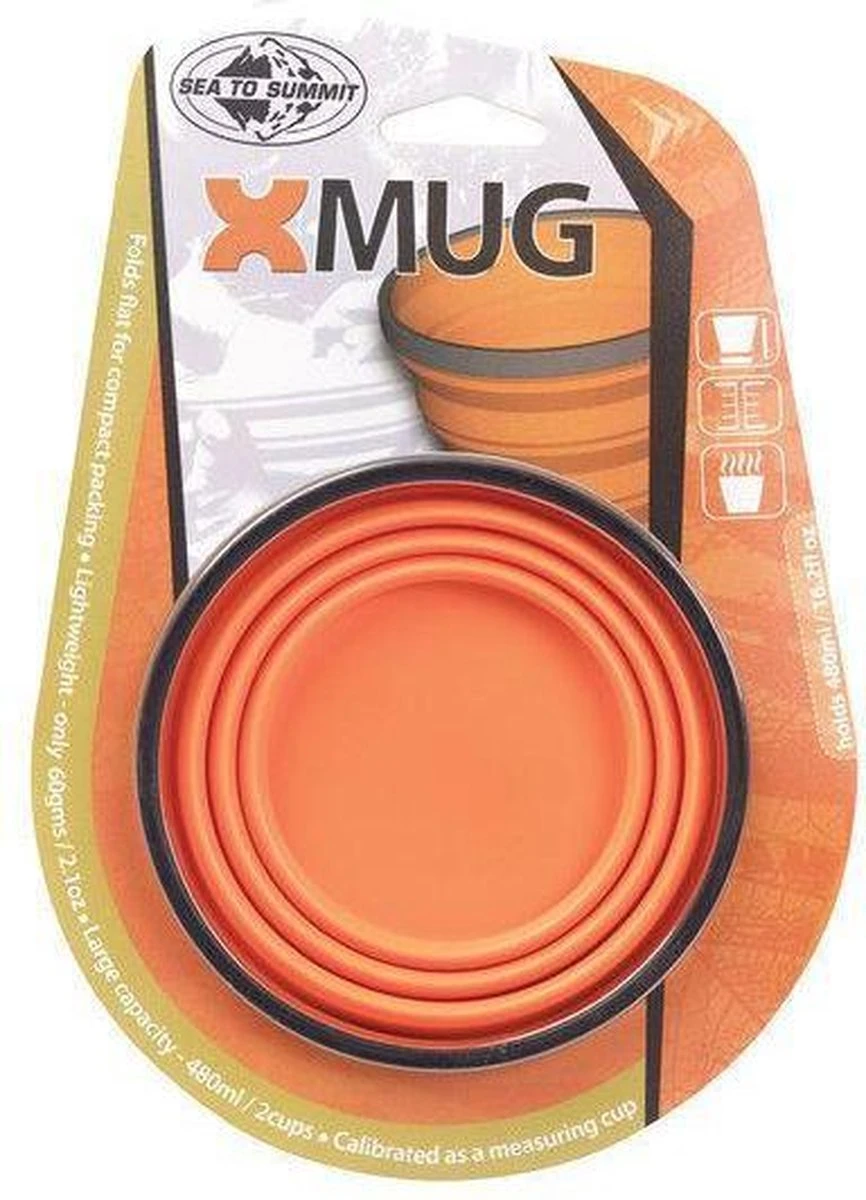 Sea To Summit X-Mug - Campingservies Inklapbaar - Mok - Oranje - 110mm - Afbeelding 4