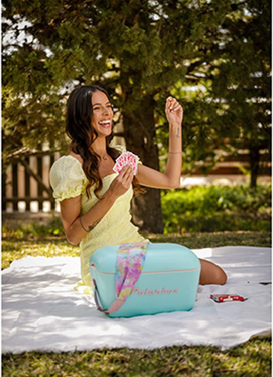 Merkloos Polarbox - Koelbox - Met Schouderband - Pastelgroen - 12 Liter - 40x26x(H)23cm - Afbeelding 5