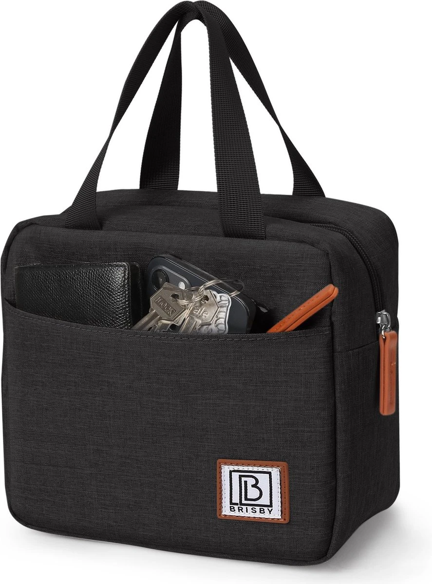 Brisby 4 Laags Geïsoleerde Koeltas - Lunchtas 4 Liter - Zwart - Afbeelding 2