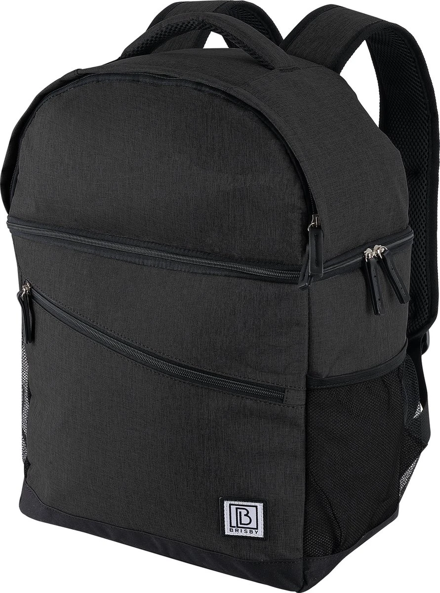 Brisby 4 Laags Geïsoleerde Koeltas Rugzak - 25 Liter - Met Handige Vakken Voor Bestek En Essentials - Waterafstotend Materiaal - Zwart - Afbeelding 11