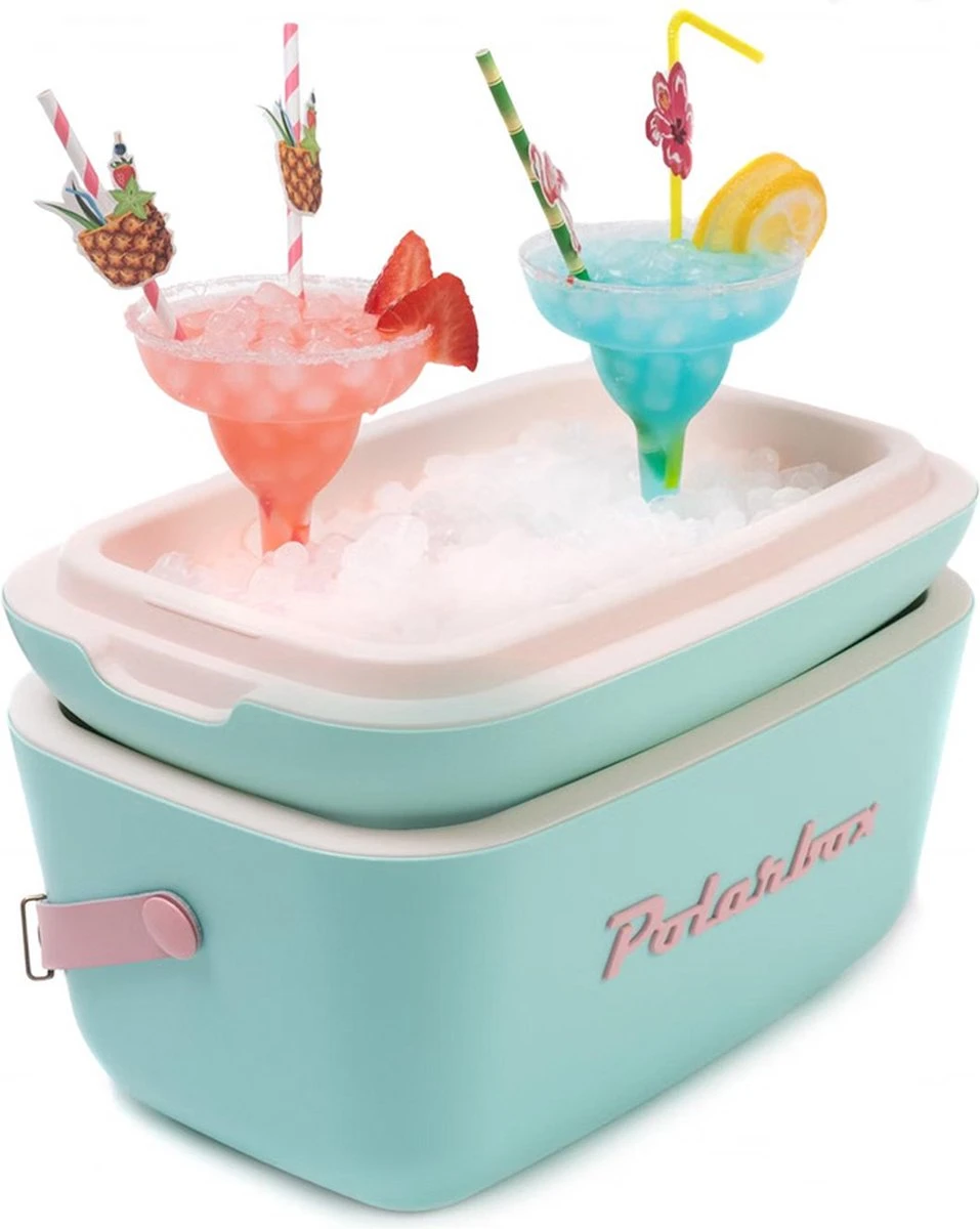 Merkloos Polarbox Koelbox Met Schouderband - Pastelgroen - 20 Liter - 45x30x(H)27cm - Afbeelding 3