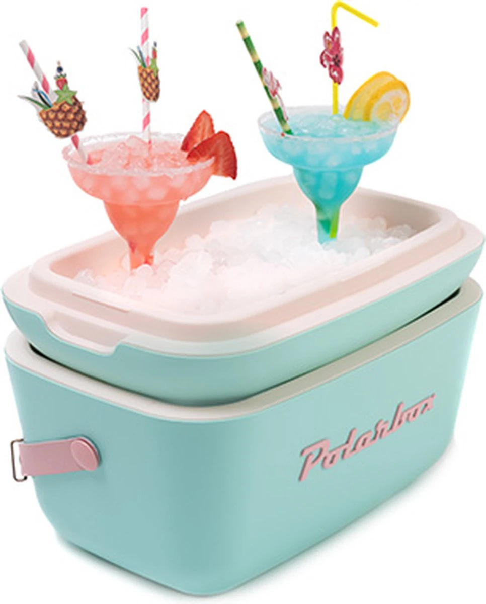 Merkloos Polarbox - Koelbox - Met Schouderband - Pastelgroen - 12 Liter - 40x26x(H)23cm - Afbeelding 2