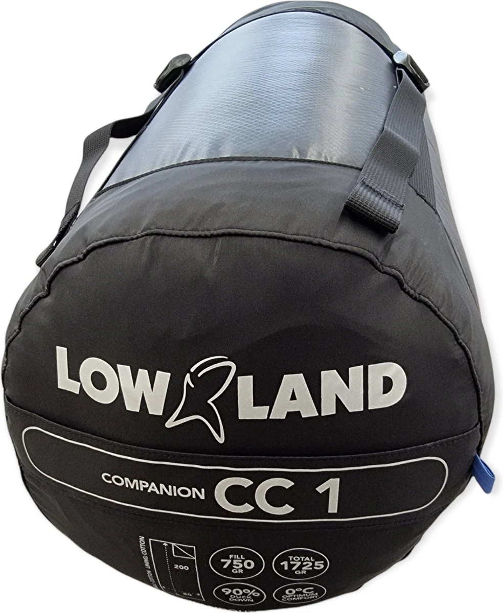 LOWLAND OUTDOOR® Donzen Slaapzak - CC 1 - 200 X 80 Cm - 1725 Gr - 0°C - Katoen - Afbeelding 6